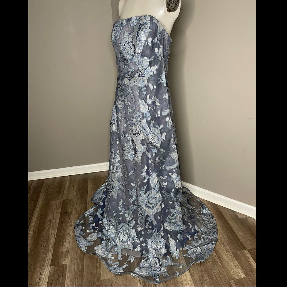 Rene Ruiz Collection Floral Fil Coupé Strapless Gown US 14 $1795 - Picture 5 of 8